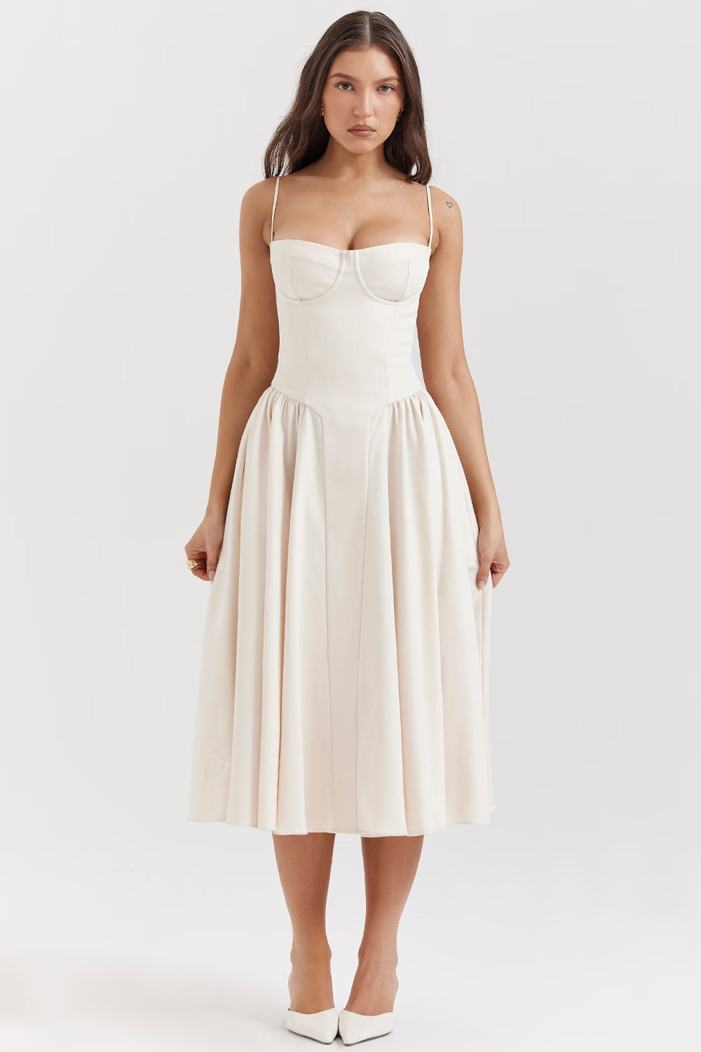 Sadie Vintage Midi Corset Dress