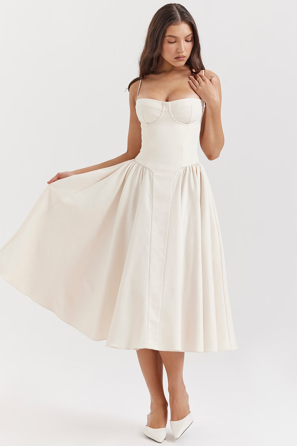 Sadie Vintage Midi Corset Dress